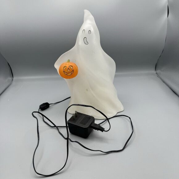 Vtg Ghost Light Up Dept 56 Acrylic Blow Mold Color Changing Halloween Decor 12"T - Picture 1 of 17